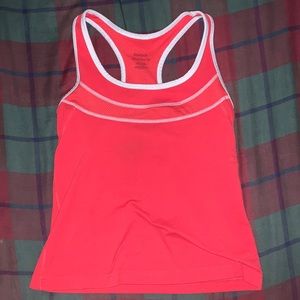Reebok Athletic Workout Pink and White Tanktop. Size XS